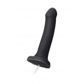 Черный фаллос с имитацией эякуляции Silicon Cum Dildo L - 19,6 см. - Strap-on-me - купить с доставкой в Волгограде