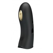 Черная вибронасадка на палец с электростимуляцией Marico - Baile - купить с доставкой в Волгограде