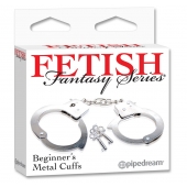 Металлические наручники Beginner s Metal Cuffs - Pipedream - купить с доставкой в Волгограде
