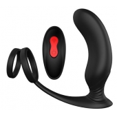 Черный массажер простаты REMOTE P-PLEASER - Dream Toys - в Волгограде купить с доставкой