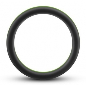 Черно-зеленое эрекционное кольцо Silicone Go Pro Cock Ring - Blush Novelties - в Волгограде купить с доставкой