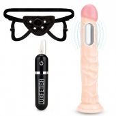 Регулируемые трусики с вибрирующей насадкой - 21 см. - Lux Fetish - купить с доставкой в Волгограде