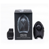 Темно-серый инновационный мужской осциллятор PULSE SOLO LUX с пультом ДУ - Hot Octopuss - в Волгограде купить с доставкой