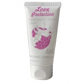 Лубрикант на водной основе с ароматом малины Love Protection Raspberry - 50 мл. - Lola Games - купить с доставкой в Волгограде