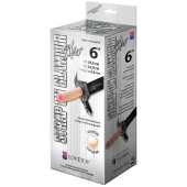 Пояс-трусики с насадкой Glamour Silver - 15,5 см. - LOVETOY (А-Полимер) - купить с доставкой в Волгограде