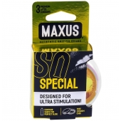 Презервативы с точками и рёбрами в пластиковом кейсе MAXUS Special - 3 шт. - Maxus - купить с доставкой в Волгограде