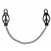 Зажимы на соски Darkside с цепочкой - Lola Games - купить с доставкой в Волгограде