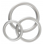 Набор из 3 эрекционных колец под металл Metallic Silicone Cock Ring Set - Orion - в Волгограде купить с доставкой
