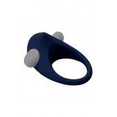 Гладкое синее эрекционное виброкольцо STIMU RING - Dream Toys - в Волгограде купить с доставкой