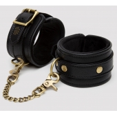 Черные оковы на ноги Bound to You Faux Leather Ankle Cuffs - Fifty Shades of Grey - купить с доставкой в Волгограде