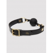Черный кляп-шар Bound to You Faux Leather Ball Gag - Fifty Shades of Grey - купить с доставкой в Волгограде
