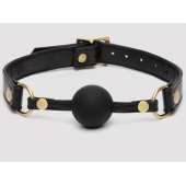 Черный кляп-шар Bound to You Faux Leather Ball Gag - Fifty Shades of Grey - купить с доставкой в Волгограде