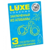 Презервативы  Заключенный из Алабамы  с ароматом банана - 3 шт. - Luxe - купить с доставкой в Волгограде