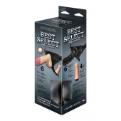 Черный пояс для женщин BEST SELECT с 3 насадками - LOVETOY (А-Полимер) - купить с доставкой в Волгограде