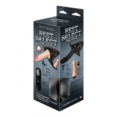 Черный женский пояс BEST SELECT с 3 насадками и вибрацией - LOVETOY (А-Полимер) - купить с доставкой в Волгограде