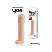 Телесная насадка-удлинитель со вставкой размера L - 16 см. - Sitabella - в Волгограде купить с доставкой