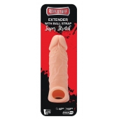 Телесная насадка EXTENDER WITH BALL STRAP 5.5 - 14 см. - Dream Toys - в Волгограде купить с доставкой