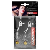 Оригинальные зажимы на соски с желтыми шариками - Notabu - купить с доставкой в Волгограде