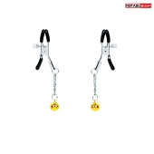 Оригинальные зажимы на соски с желтыми шариками - Notabu - купить с доставкой в Волгограде