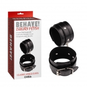 Черные оковы Classic Ankle Cuffs - Chisa - купить с доставкой в Волгограде