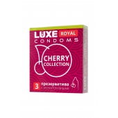 Презервативы с ароматом вишни LUXE Royal Cherry Collection - 3 шт. - Luxe - купить с доставкой в Волгограде