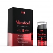 Жидкий интимный гель с эффектом вибрации Vibration! Strawberry - 15 мл. - INTT - купить с доставкой в Волгограде