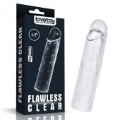 Прозрачная насадка-удлинитель Flawless Clear Penis Sleeve Add 1 - 15,5 см. - Lovetoy - в Волгограде купить с доставкой