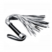 Серебристая плетка Struggle My Flogger с черной ручкой - 45 см. - Lovetoy - купить с доставкой в Волгограде