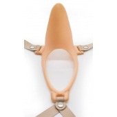 Телесный эректор-ложечка с фиксацией на ремешках MEN STYLE - LOVETOY (А-Полимер) - в Волгограде купить с доставкой