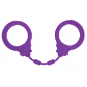 Фиолетовые силиконовые наручники Suppression - Lola Games - купить с доставкой в Волгограде