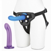 Страпон унисекс Beginners Strap-On с 2 насадками - 15 и 13 см. - Lux Fetish - купить с доставкой в Волгограде