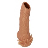 Телесная насадка с усиками и открытой головкой Nude Sleeve S - 10 см. - KOKOS - в Волгограде купить с доставкой