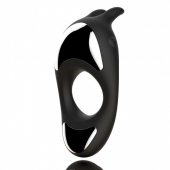 Черное эрекционное кольцо с двумя моторами Zeus Dual Vibe Cock Ring - FeelzToys - в Волгограде купить с доставкой