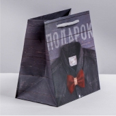 Ламинированный квадратный пакет «Мужской стиль» - 14 х 14 х 9 см. - Сима-Ленд - купить с доставкой в Волгограде