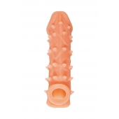 Телесная закрытая насадка с пупырышками Cock Sleeve Size L - 17,6 см. - KOKOS - в Волгограде купить с доставкой