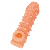 Телесная закрытая насадка с пупырышками Cock Sleeve Size L - 17,6 см. - KOKOS - в Волгограде купить с доставкой