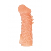 Телесная закрытая насадка с шершавой головкой Cock Sleeve Size M - 15,6 см. - KOKOS - в Волгограде купить с доставкой
