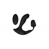 Черный вибромассажер простаты с эрекционным кольцом Strapped   Tapped - Zero Tolerance - в Волгограде купить с доставкой