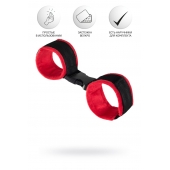 Красно-черные велюровые оковы Anonymo - ToyFa - купить с доставкой в Волгограде