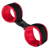 Красно-черные велюровые оковы Anonymo - ToyFa - купить с доставкой в Волгограде