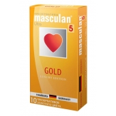 Презервативы Masculan Ultra Gold с золотым напылением и ароматом ванили - 10 шт. - Masculan - купить с доставкой в Волгограде
