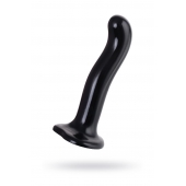 Черный стимулятор для пар P G-Spot Dildo Size M - 18 см. - Strap-on-me - в Волгограде купить с доставкой