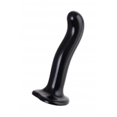 Черный стимулятор для пар P G-Spot Dildo Size M - 18 см. - Strap-on-me - в Волгограде купить с доставкой