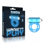 Голубое, светящееся в темноте эрекционное виброкольцо Lumino Play Vibrating Penis Ring - Lovetoy - в Волгограде купить с доставкой