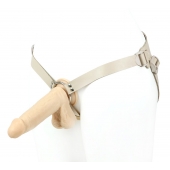 Поясной фаллоимитатор с мошонкой телесного цвета - 18 см. - LOVETOY (А-Полимер) - купить с доставкой в Волгограде