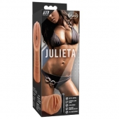 Мастурбатор-вагина цвета карамели Julieta с вибрацией - Blush Novelties - в Волгограде купить с доставкой