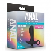 Черный анальный вибратор Silicone Vibrating Prostate Massager 01 - 10,8 см. - Blush Novelties - в Волгограде купить с доставкой
