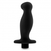 Черный анальный вибромассажёр Silicone Vibrating Prostate Massager 02 - 10,8 см. - Blush Novelties - в Волгограде купить с доставкой