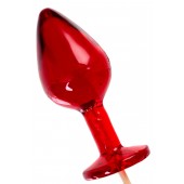 Красный леденец в форме малой анальной пробки со вкусом виски - Sosuчki - купить с доставкой в Волгограде