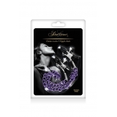 Зажимы для сосков с фиолетовой цепочкой Sweet Caress Nipple Chain - Sweet Caress - купить с доставкой в Волгограде